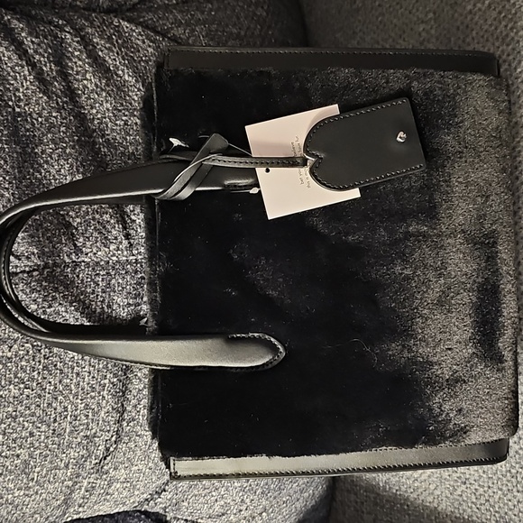Kate Spade Black Tote Faux Fur Manhattan bag